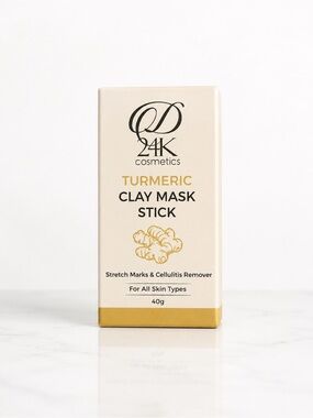 24K Cosmetics Turmeric Clay Mask Stick — Cream & Gold